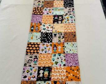 Halloween Table Runner, Double Sided Patchwork Table Runner, Halloween Decor