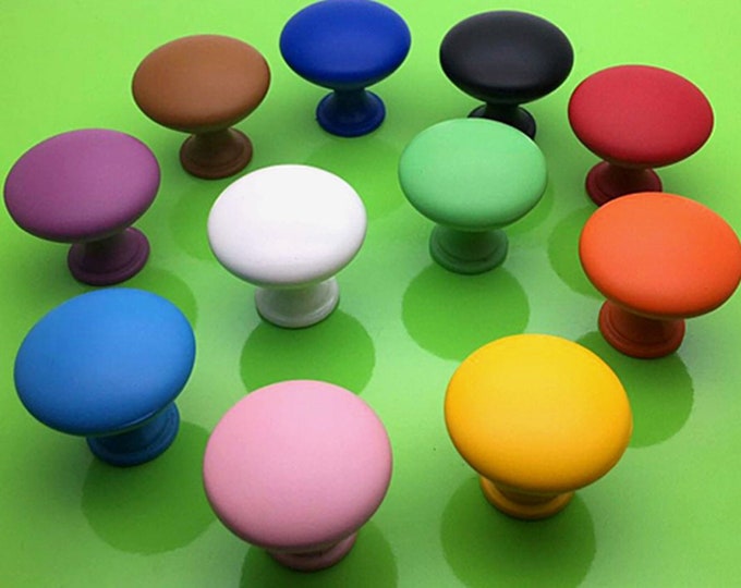 Kids Nursery Drawer Knobs Pink Ceramic Porcelian Hardware Etsy