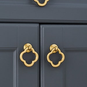 Flower Design Gold Knobs Pulls Furniture KnobsBrass Knobs  Cabinet  Pulls Knobs Dresser handle Pulls Knobs Drawer Knobs Pulls Hardware