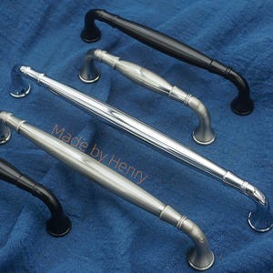 Unique Brushed Nickel Drawer Pulls Black Kitchen Pull Knob Cabinet Door Handles Chrome Dresser Knobs Minimalism Furniture Handle
