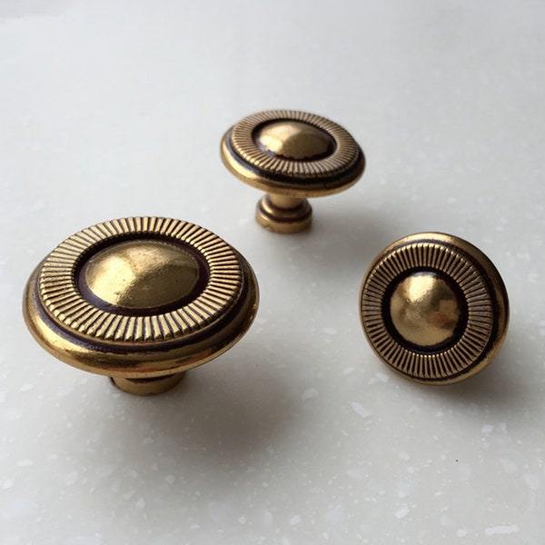 Antique Gold Knobs - Etsy UK