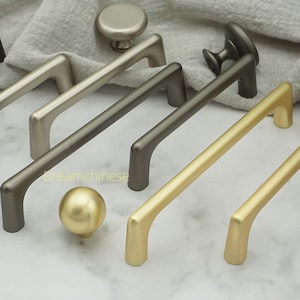 Brushed Brass Drawer Pulls Knobs Black Cabinet Pulls Knobs Kitchen Handles Gray Dresser Pull Handle Wardrobe Pulls Cabinet Hardware