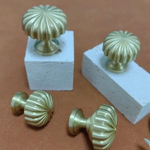 Solid Brass cabinet knobs, Vintage Gold drawer knobs pulls, sunflower Wardrobe Dresser cupboard handles knobs, Cabinet hardware