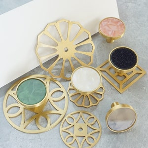 Colorful Cabinet Door Knob Brass Knob Plate Drawer Knobs Pulls Handles ...