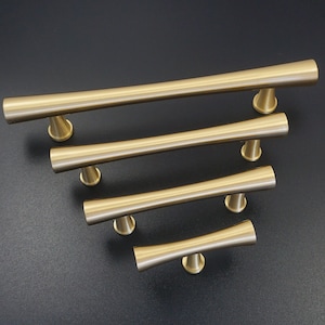 2.5'' 3.78'' 5'' 7.55"Solid Brass Cabinet Handles Drawer Pulls  Knobs T Bar knob Dresser Pulls Gold Kitchen Cupboard Handles