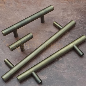 Antique Bronze Cabinet Handle  Solid Brass Kitchen Pulls Dresser Knobs Rustic Drawer Pulls Handles Retro Closet Wardrobe Cupboard Handles