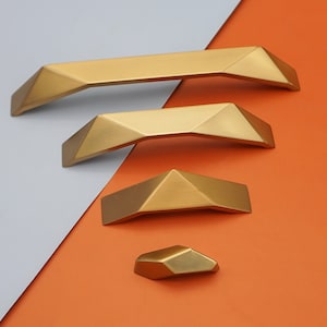 1.25&quot; 2.5&quot; 5&quot; 7.55&quot; Champagne Gold Drawer Pulls Handles Dresser Knobs Kitchen Cabinet Door Hardware Modern Cupboard Handle