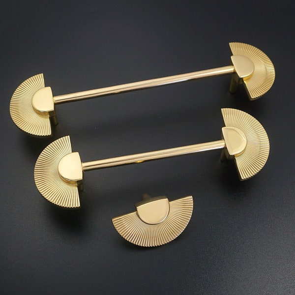 3.75" 5"Gold Fun Brass Drawer Pulls Knobs Dresser Knobs handle Kitchen Pulls Cabinet Pulls Knobs Wardrobe handles knobs Hardware