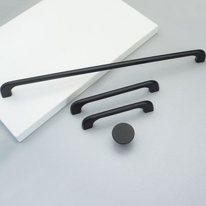 Black Drawer Pulls Knobs Dark Gray Modern Cabinet Pulls and knobs  Kitchen Handles Dresser Pulls Knobs Wardrobe Pulls Cabinet hardware