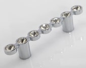 Cabinet Handle Pull Knobs Dresser Drawer Pulls Handles Sparkly Silver Clear Crystal Furniture Decorative Hardware C76