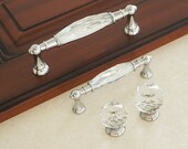 3.78 quot 5.0 quot Glass Dresser Drawer Knobs Handles Clear Pulls Knob Chrome Modern Crystal Cupboard Cabinet Handle Pull Knobs Wardrobe Handles