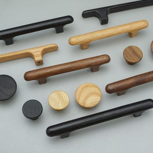 3.78&quot;5&quot;6.3&#39;7.55&quot;12.6&quot;Oak Wood Kitchen Pull Knob Cabinet Pulls Dresser Handle Minimalism Pulls Wooden Drawer Pull Walnut Drawer Pulls Knob