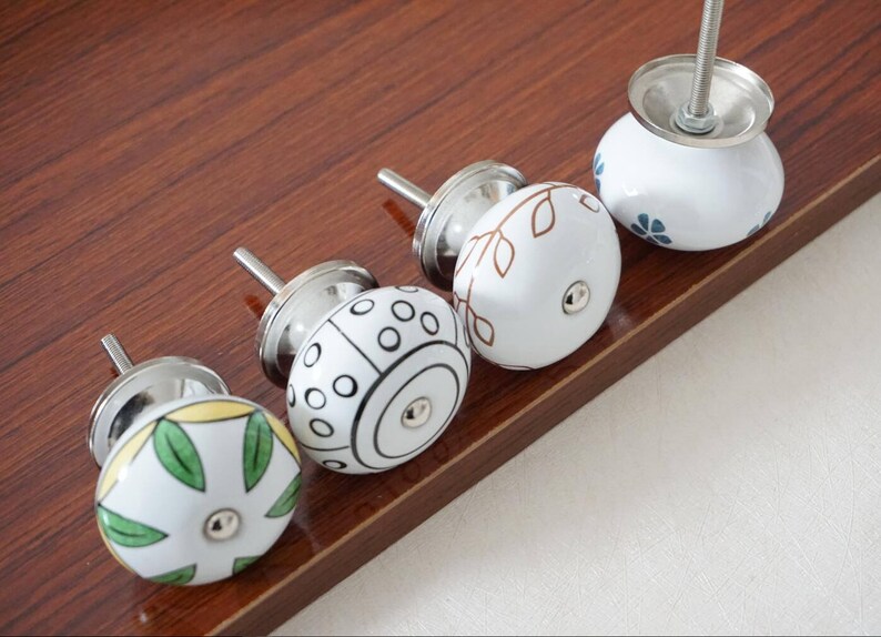 Vintage Ceramic Knobs Dresser Knob Drawer / Ceramic Etsy