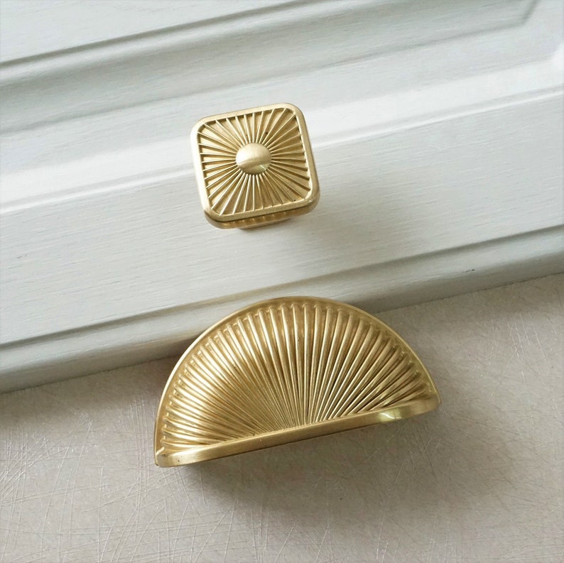 3.0 Brass Copper Dresser Knobs Drawer Pull Handles Etsy