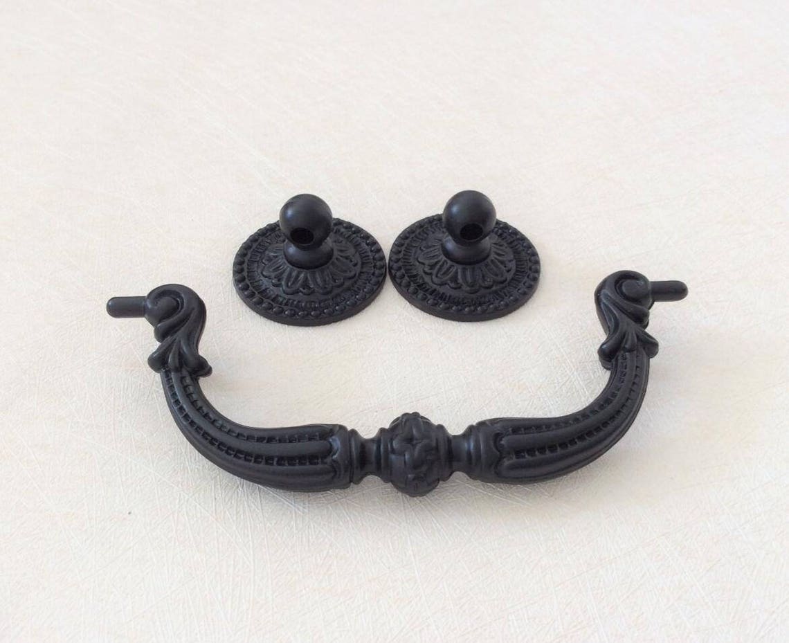 3.75'' Black Drawer pull Handles And Knobs / unique Etsy