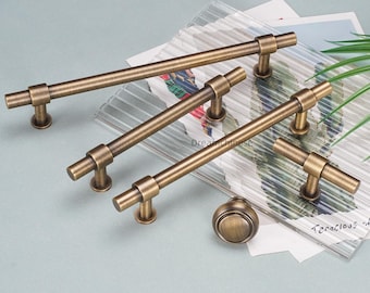 Old Brass Kitchen Cabinet Knobs Handles , Wardrobe Drawer Pulls ,Gold Cabinets Hardware Pull