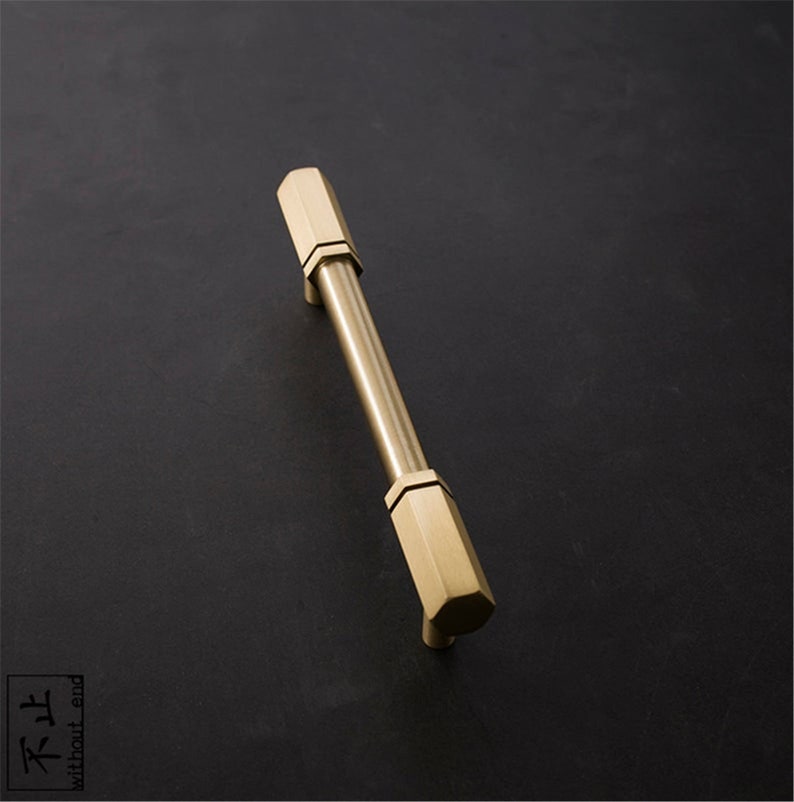 5'' Gold Brass Handles Drawer Pulls Handles Etsy Australia