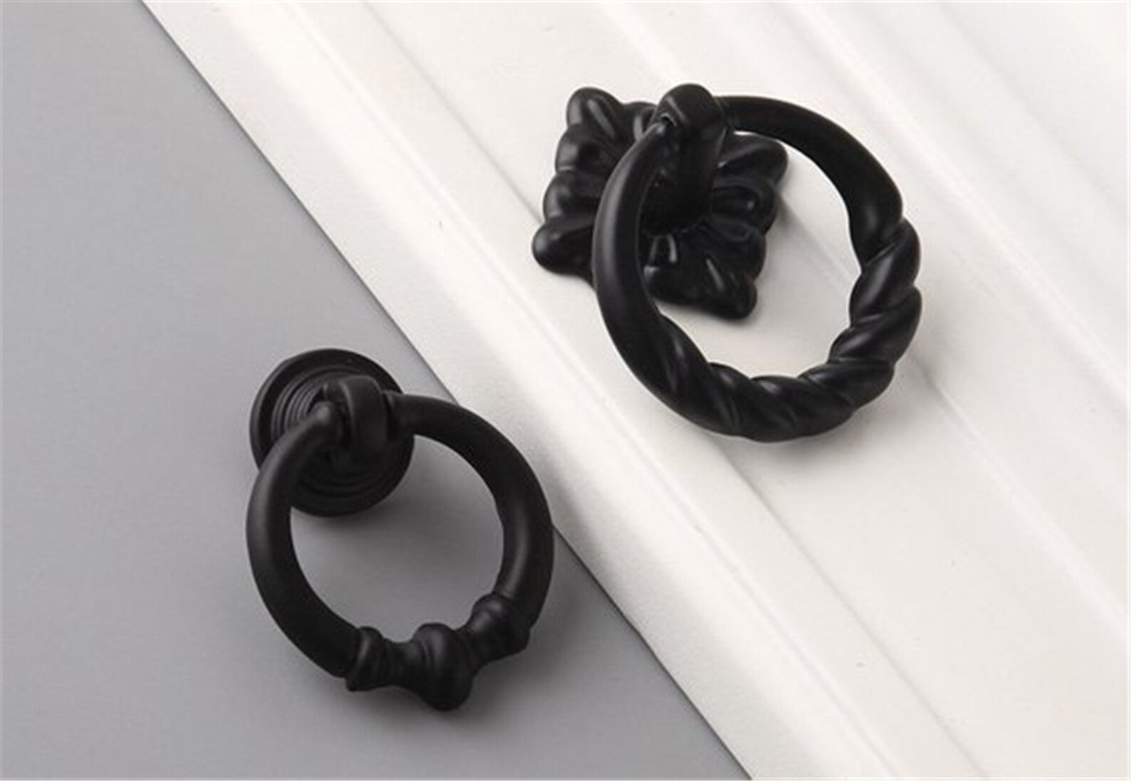 Vintage cajón anillo tira de la cómoda caída perillas cajón | Etsy