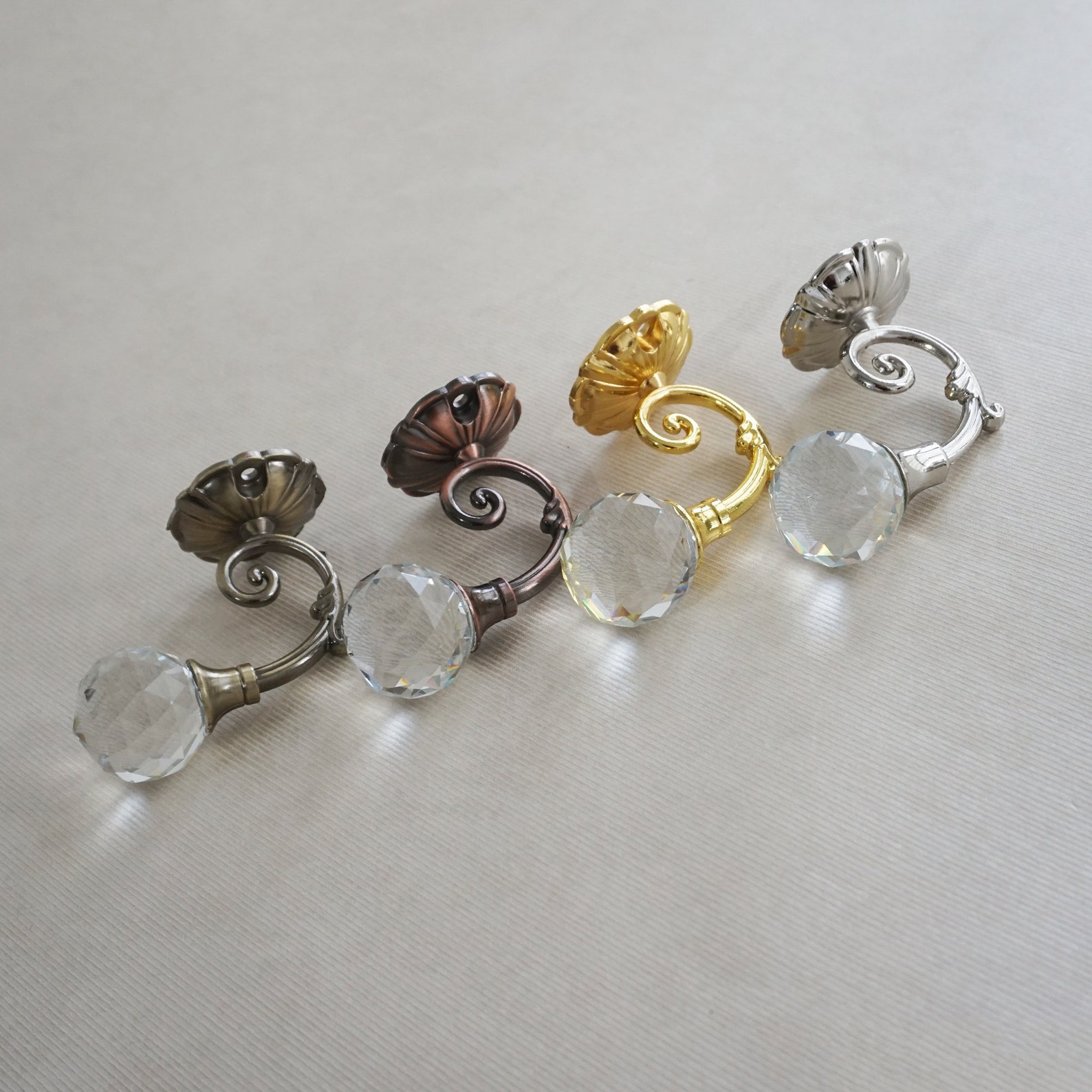 Clear Glass Hooks Crystal Wall Hooks Decorative Wall Hooks Etsy