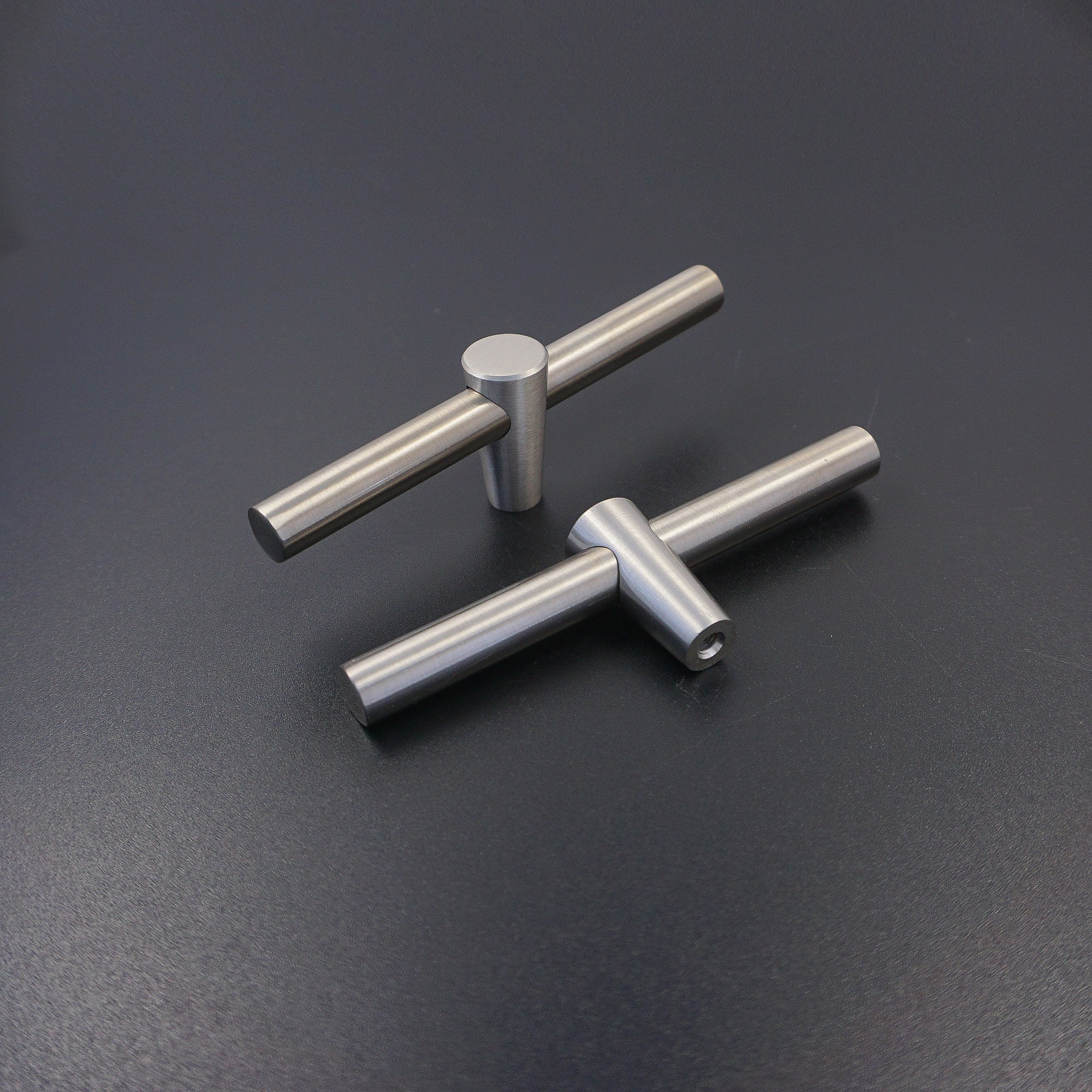 Gebürstet Nickel Schrank Türgriffe Knäufe Messing | Etsy