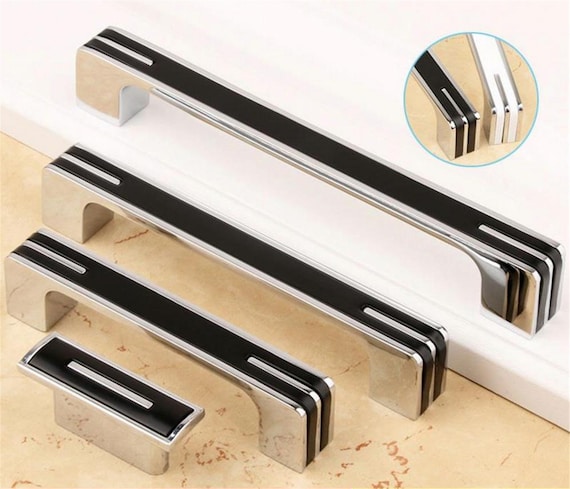 1 25 3 78 5 6 3 8 8 12 5 Black White Drawer Handles Knobs Chrome Kitchen Cabinet Handles Modern Style Wardrobe Handles Dresser Knobs Home Improvement Craft Supplies Tools Kientructhanhdat Com