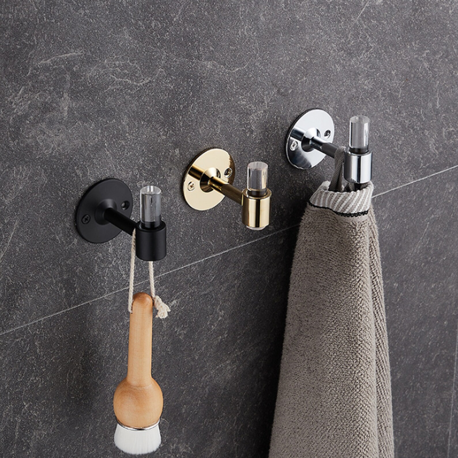 Towel Hook Gold Acrylic Bathroom Towel Hooks Silver Lucite - Etsy