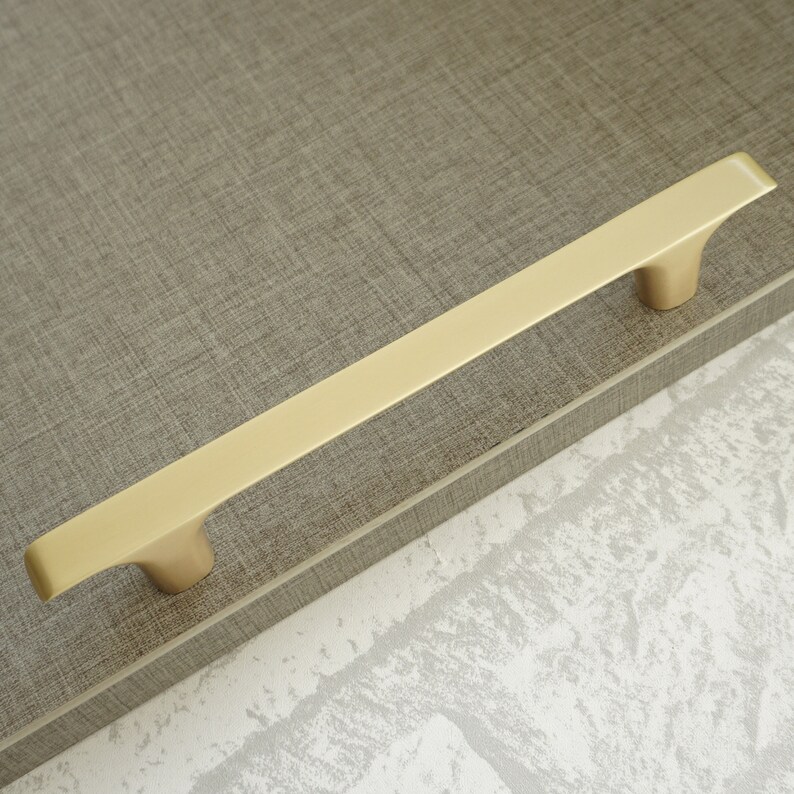 3.78 5 7.55 Brushed Brass Drawer Pulls Etsy