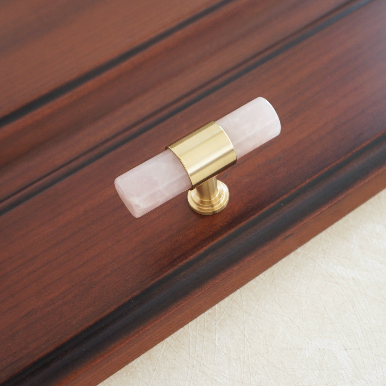 3.78 5 Pink Artificial Stone Drawer Pulls Etsy
