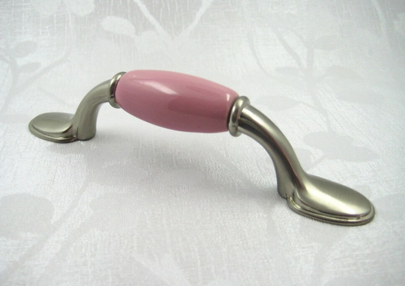 3.0 Pink Dresser Knob Pull Drawer Pulls Handles Heart Etsy