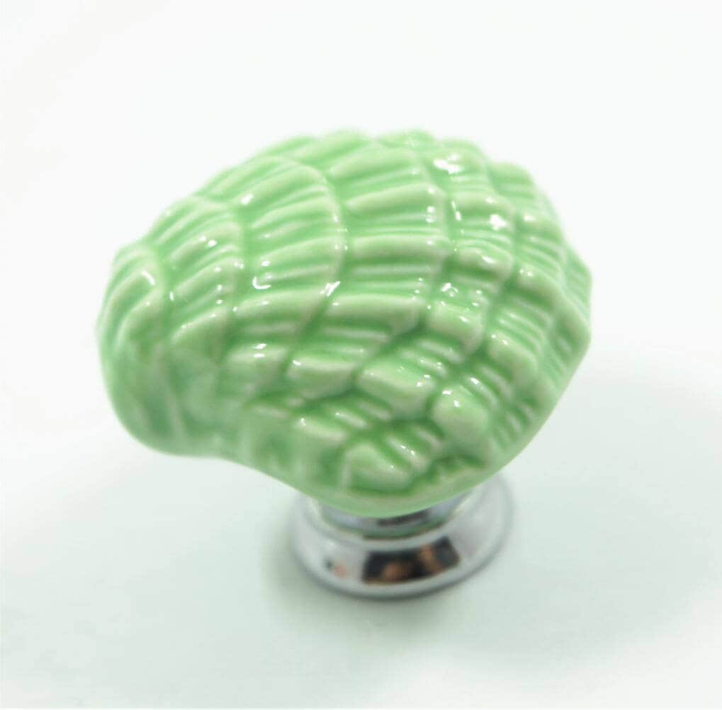 Shell Ceramic Knobs Dresser Pulls Handle Drawer knob White | Etsy