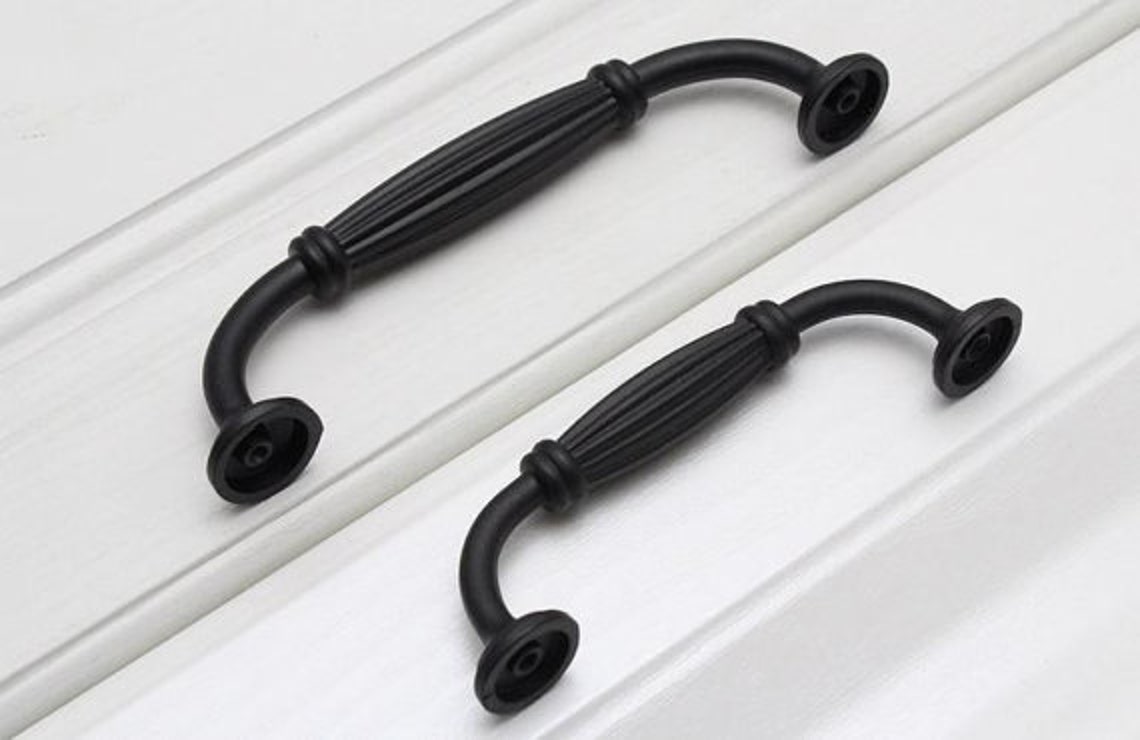 Chic Black Knobs and Pulls Handles/ unique pulls / Etsy