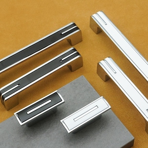 Unique Design Kitchen Door Pull knob ,Black White Cabinet Door Handles Dresser Pull Drawer Handle Wardrobe Closet Pulls