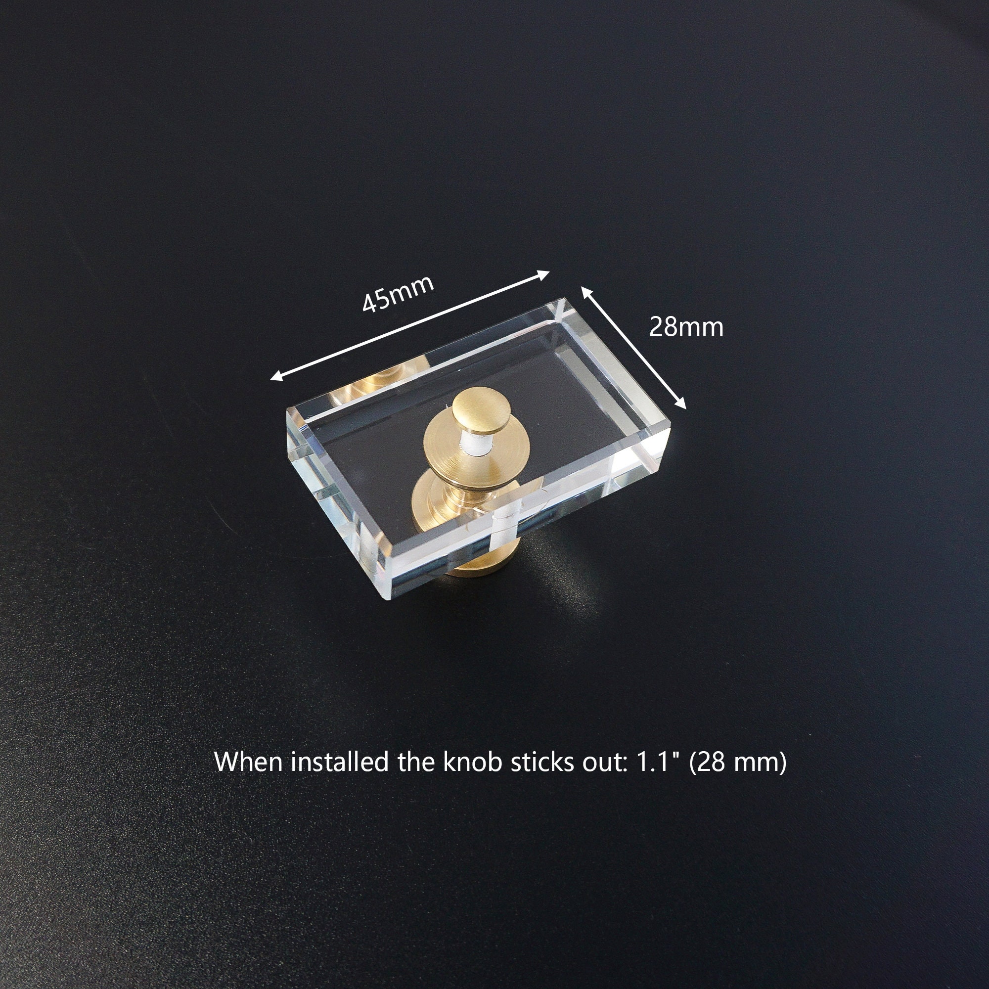 Cajón de latón perillas cajón tire de oro acrílico de oro | Etsy