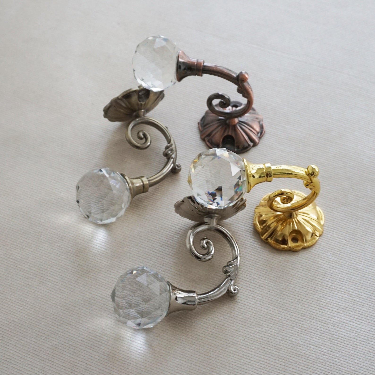 Clear Glass Hooks Crystal Wall Hooks Decorative Wall Hooks Etsy