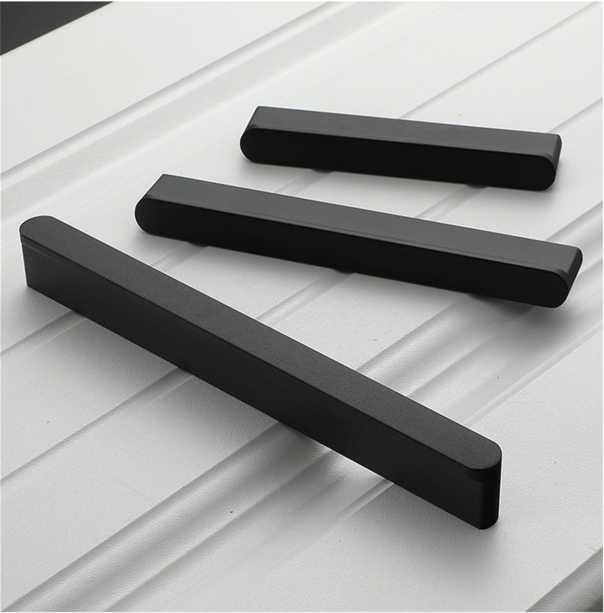 Black Drawer Pulls Knobs Cupboard Pulls Brushed Brass Etsy UK