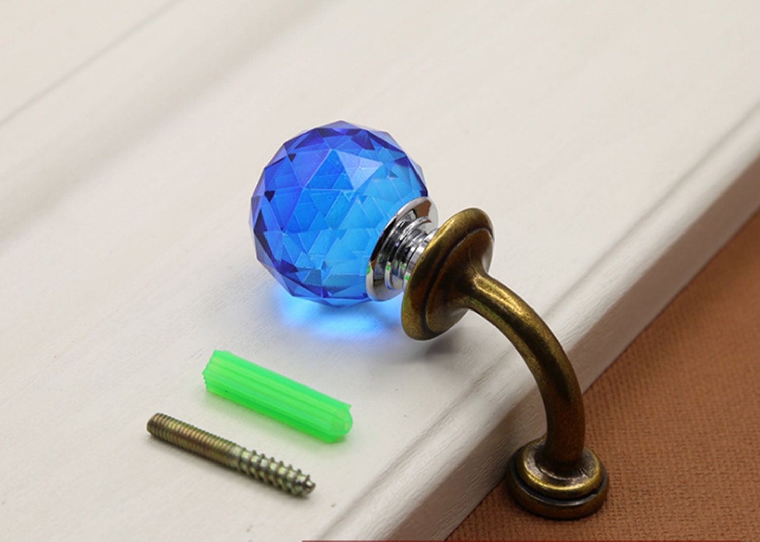 Glass Crystal Decorative Hooks / Wall Hooks Clear / Rose Etsy