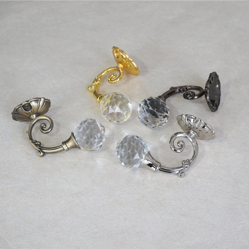 Clear Glass Hooks Crystal Wall Hooks Decorative Wall Hooks Etsy