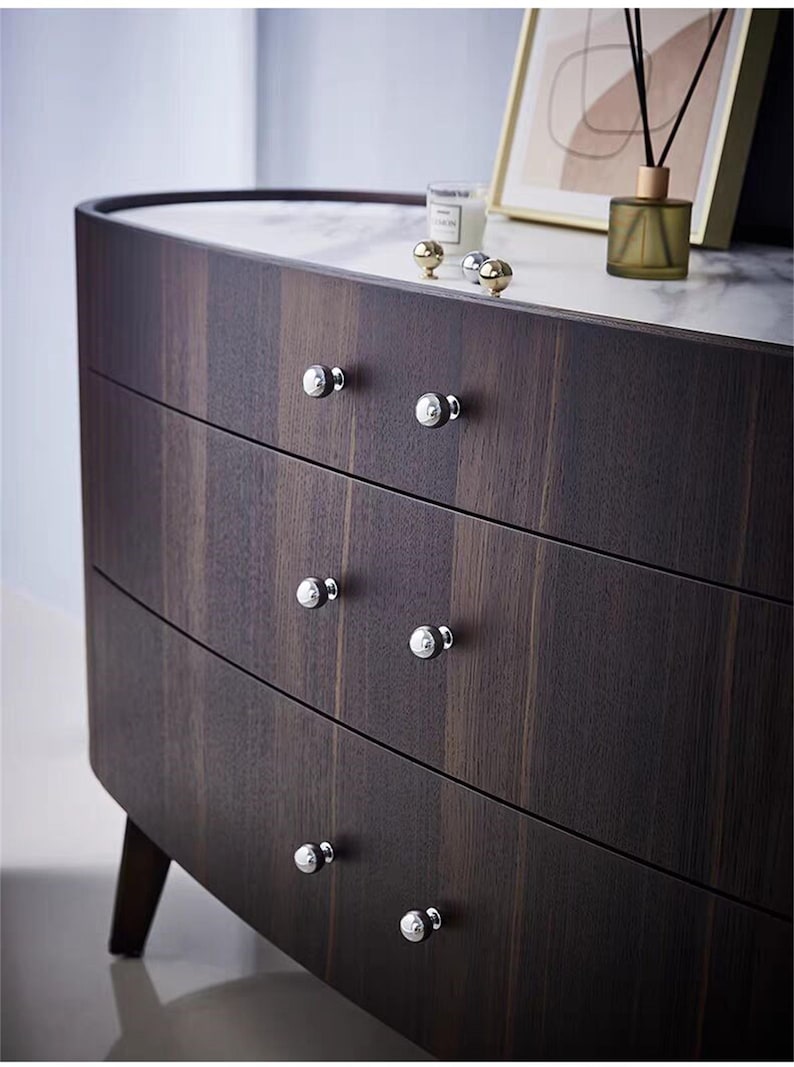 Massief messing mini bal ladeknoppen gepolijst goud kast trekt knop, cadeau gouden keukendeurklink hardware afbeelding 7