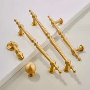 3.78“5”6.3“Brushed Brass Drawer Pulls Knobs Dresser Knobs handle Cabinet  Pulls Knobs Kitchen Pulls Cabinet Handle Wardrobe handles