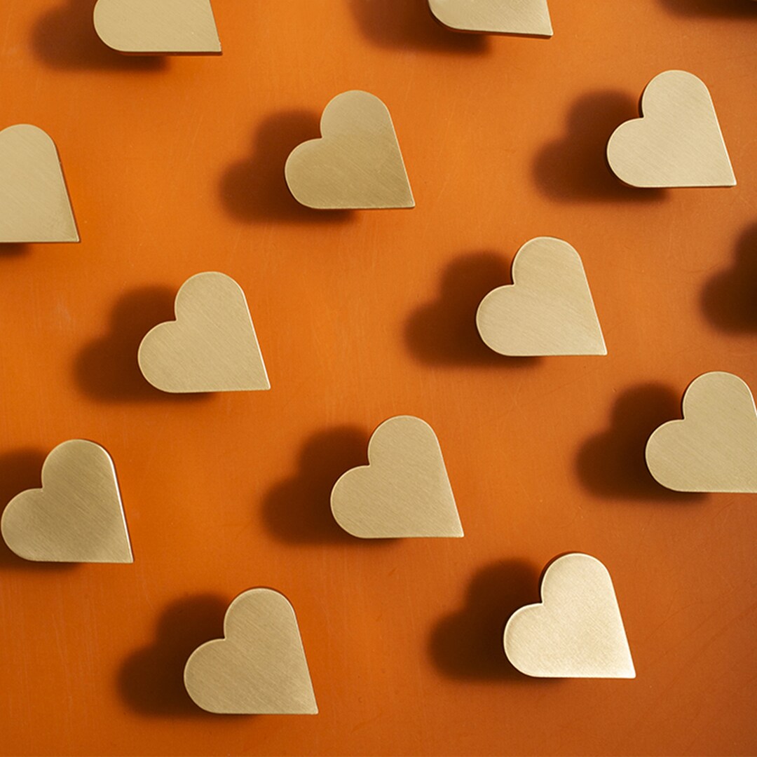 Creative Brass Knobs Pulls Heart Kitchen Knobs Pulls Dresser