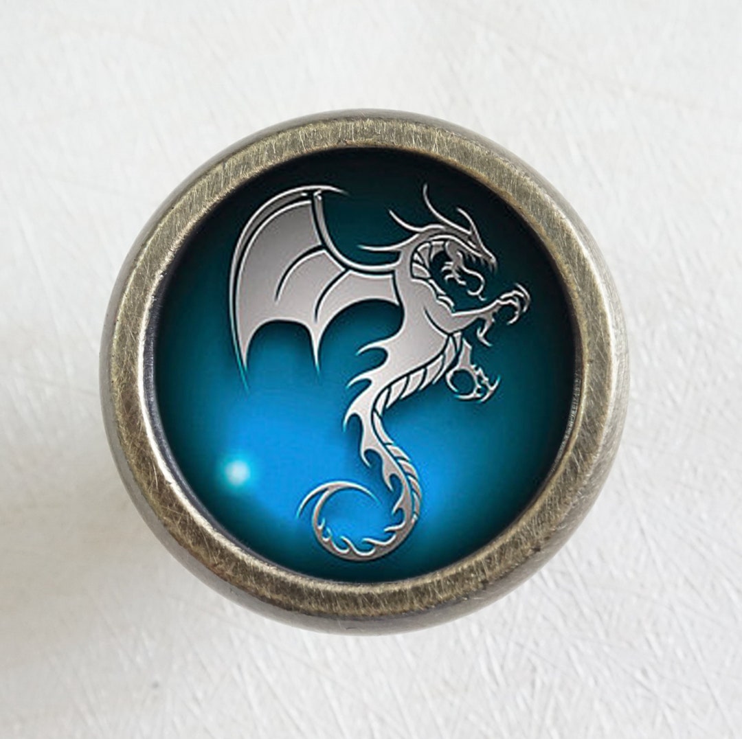Dragon Design Pull Handle Dresser Drawer Knobs Vintage Style Etsy