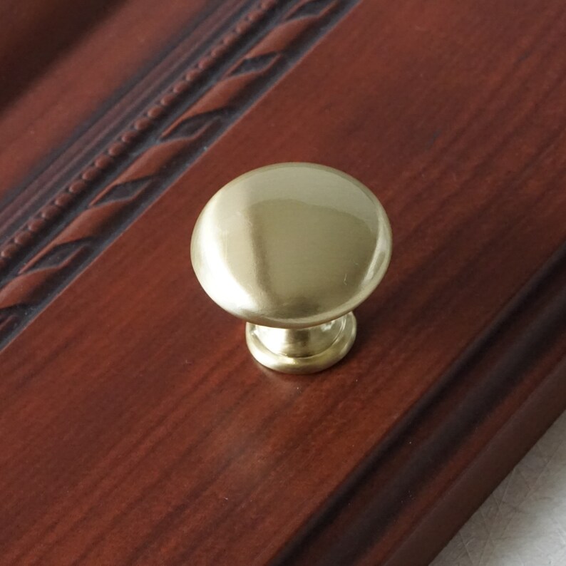 3'' Brushed Brass Gold Drawer Knobs Pull Handles Cup Etsy
