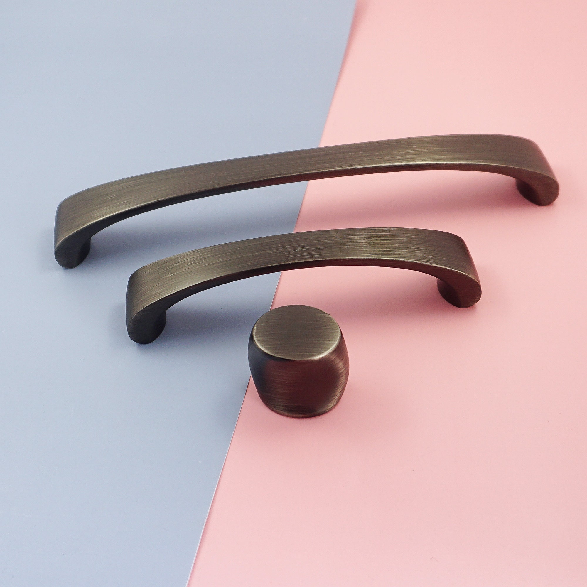 Home & Hobby 3.78 5'' 6.3'' Brushed Black Drawer Handles Knobs Dresser Knobs Handle Kitchen