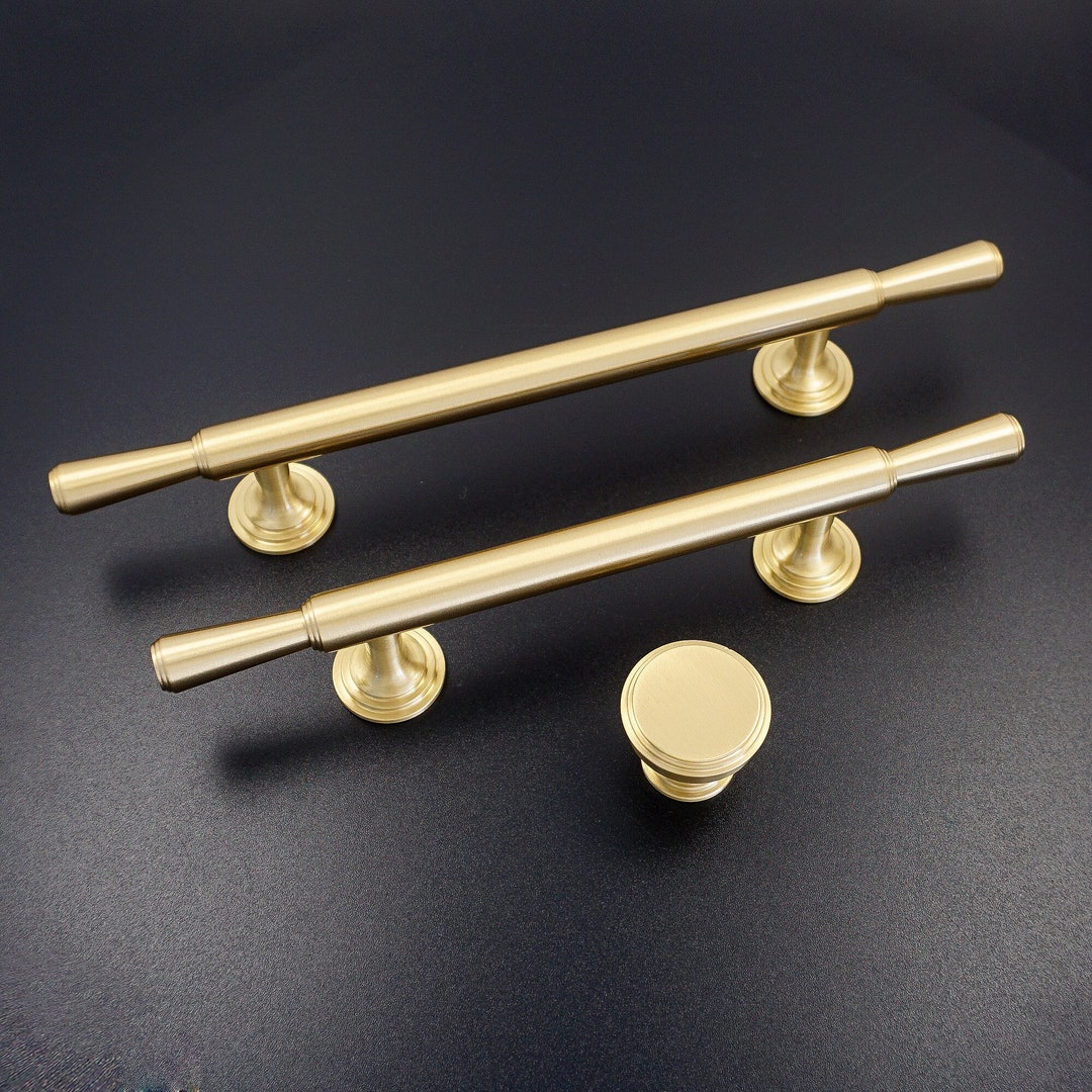3.78 5 Solid Brass Cabinet Pulls Drawer Pulls Knobs Cupboard Handles ...