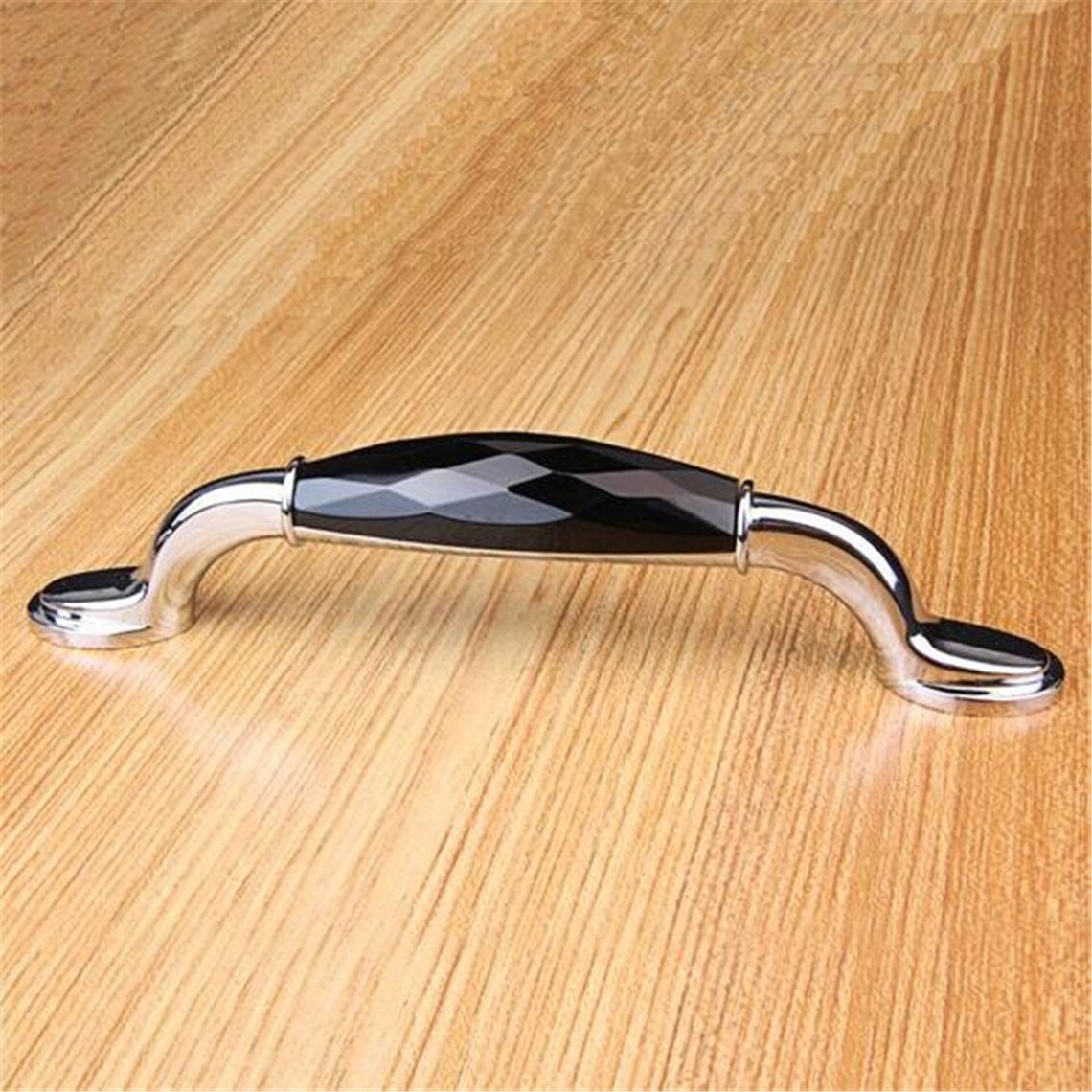 Silver Glass Dresser Pulls Drawer Pull Handles Crystal Etsy