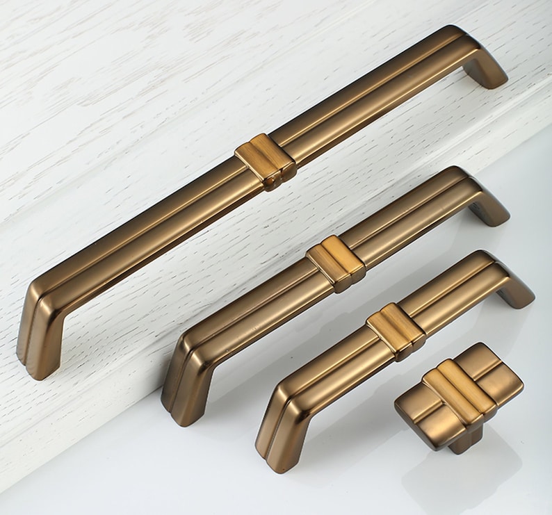 3.78\u201d 5\u201d 7.55\u2019 Antique Brass Drawer Pulls Handles Dresser Knobs Pulls Kitchen Cabinet Pulls Cupboard Handles Square 96 128 192mm