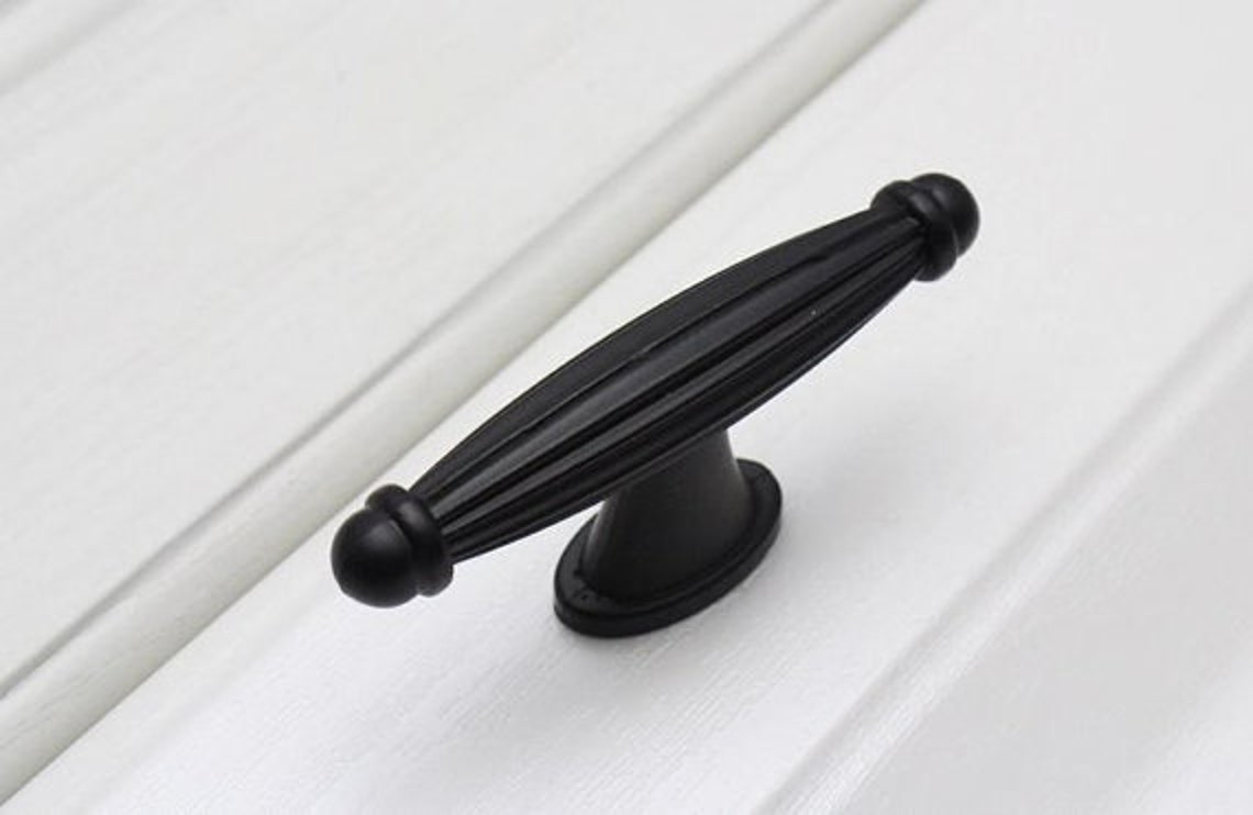 Chic Black Knobs and Pulls Handles/ unique pulls / Etsy