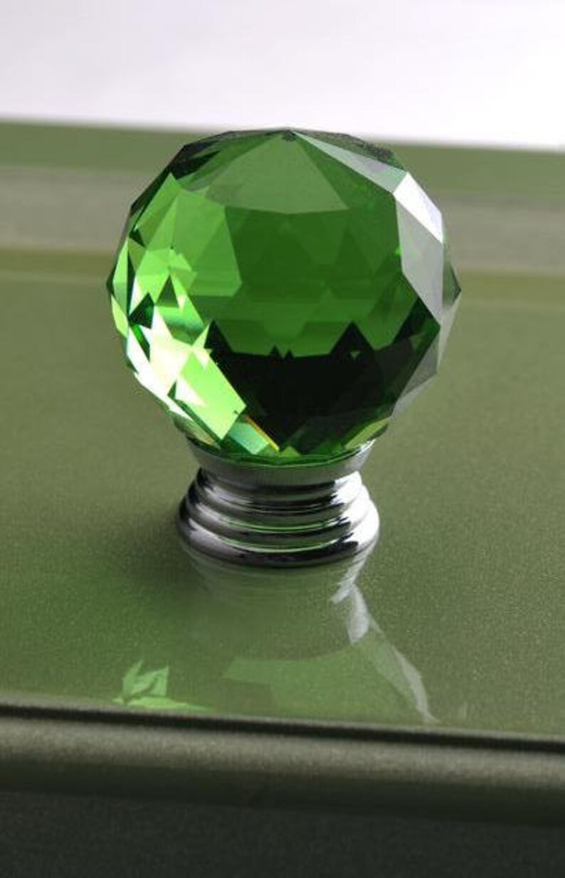 Black Glass Crystal Knobs Diamond / Kitchen Knobs Etsy