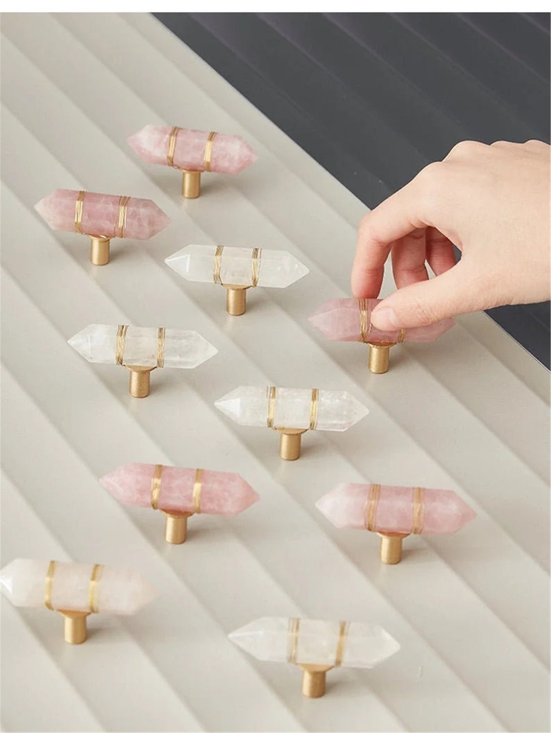 Pink Crystal Drawer Knobs Pulls Handles Dresser Knobs Kitchen