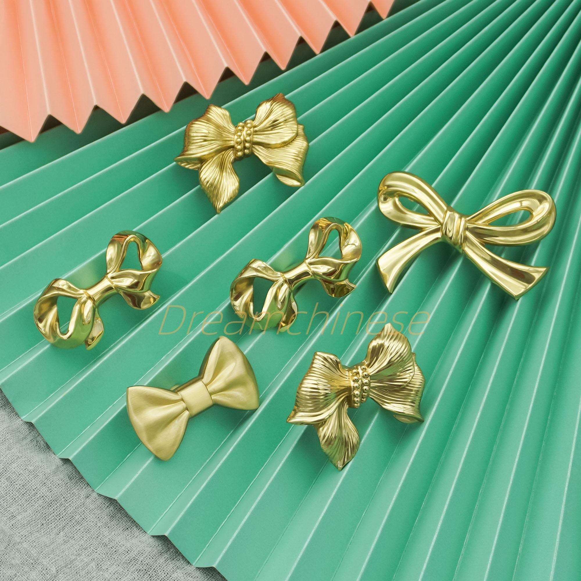 green emerald velvet dress Bow Shaped Drawer Knobs | Nursery Room Decor main image 0